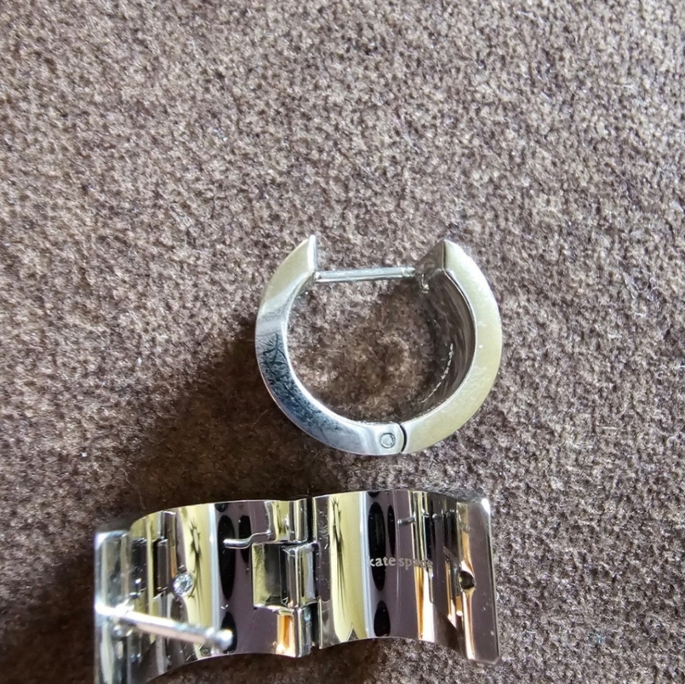 KATE SPADE SILVER EARRINGS - Picture 4 of 11